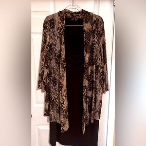 2 piece brown dress set